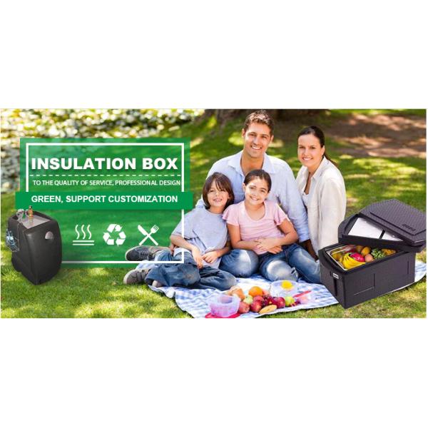 6 Gallon Foldable Black EPP Packaging Foam Vaccine Transport Cooler Box