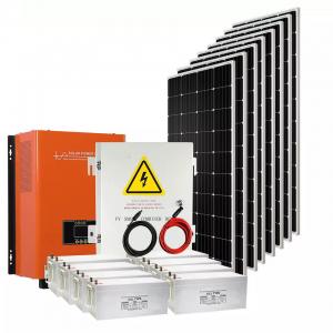 Quality Black Solar Panel Off Grid 8KW 10KW 25KW 30KW 80KW Portable Station Inverter Solar Power System wholesale