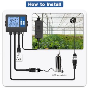 Quality Hydroponic Greenhouse CO2 Controller: 5000ppm Regulator &amp; Monitor wholesale