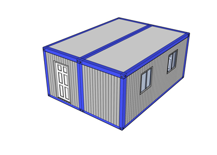 Corrugated Roof Folding Container Homes , Leak Proof Expandable Container House With Windows