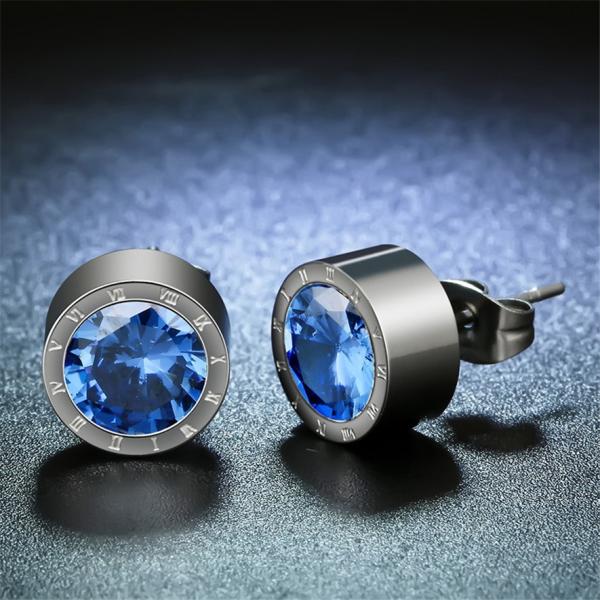 Multi Color Crystal Earrings For Women Fashion Jewelry 2018 Latest Stainless Steel Stud Earrings