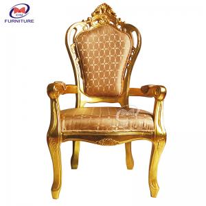 Quality FRP Luxury High Back King Chair Sofa Queen Throne Chair For Party Wedding wholesale