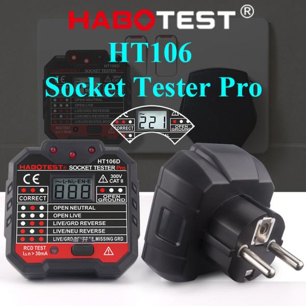 Cheap LCD Display Plug Socket Tester , CE Electric Socket Tester for sale
