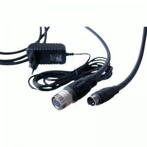 China 2.5 Meters Camera Power Adapter Round Shape High Flex 12V 3A 1 Meter Overmolded on sale