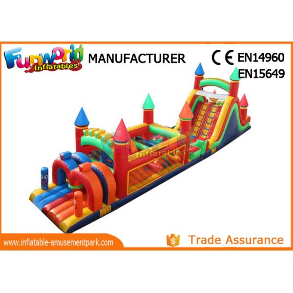 Commercial PVC Tarpaulin Inflatables Obstacle Course / Inflatable Sport Games