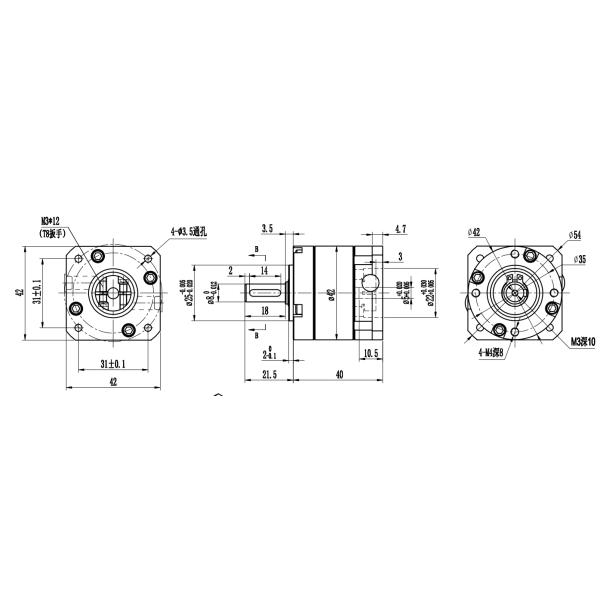 Stepper Planetary Gearbox Powder Metallury Low costfor Automation Industry