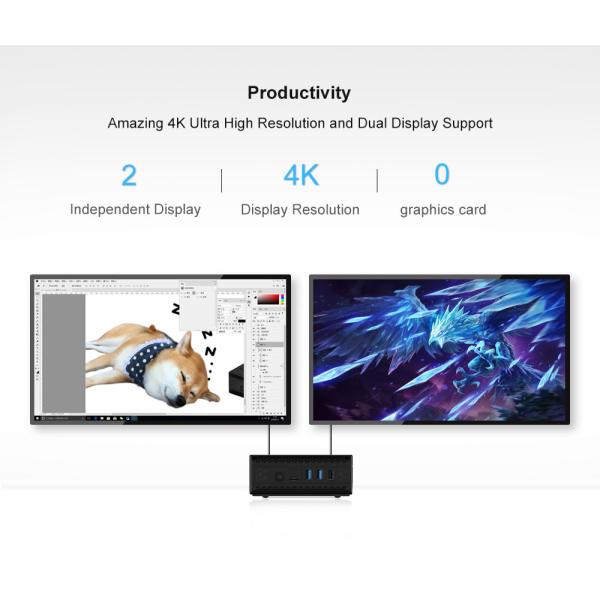 Durable Quiet Mini Form Factor Pc 4GB Memory DDR4-2666/2400 SODIMM Slot