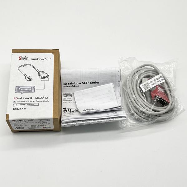 TPU Rainbow 20Pin SpO2 Extension Cable MD20-12 for Original M-asimo 4073 RD SET