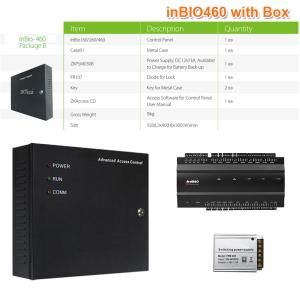 China Fingerprint and RFID Card Access Control Board for 4 Doors Access Control Panel with Power Adapter Box(inBIO460/BOX) on sale