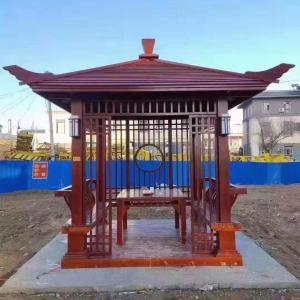 Quality Waterproof Outdoor Solid Wood Pavilion With Fence wholesale