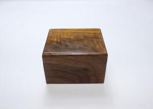 Quality Square Dark Color Little Wooden Jewelry Box , Mens Wood Jewelry Box For Gift wholesale