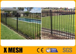 Quality School 2000mm High Picket Vinyl Fence Spear Top Type 2400mm Length Vinyl Coated wholesale