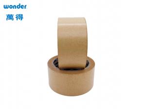 China Hotmelt Base Brown Paper Tape Roll , Box Sealing Paper Parcel Tape on sale