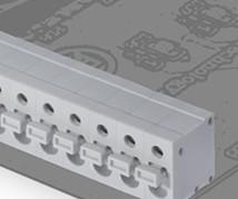 China Right Angle 5.00 Mm Pitch Gray PCB Spring Terminal Block With Tin Plated on sale