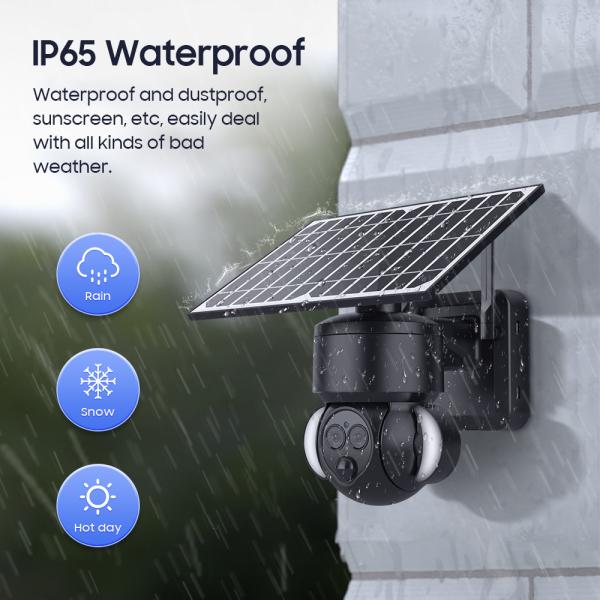 Glomarket Ubox Wifi/4G Smart 12X ZOOM Floodlight Solar Battery PTZ Camera 6MP
