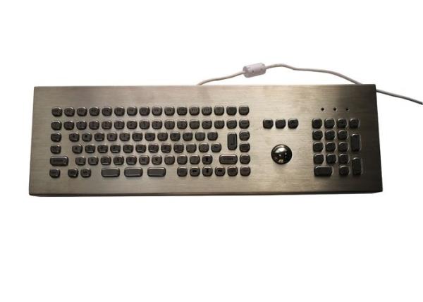 Cheap Waterproof Metal Keyboard With Trackball , Full Function Mini Computer Keyboard for sale