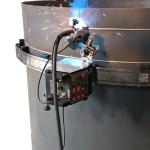 Automatic Tank Horizontal and Vertical Seam Welding Tractor with Flexible Rails