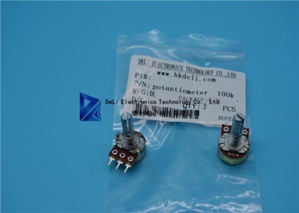 Cheap 2K - 100K Ohm Potentiometer Push Button On Off Switch Pot Linear Shaft 15mm 3 Pin for sale