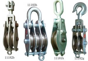 Quality 20KN Tower Erection Tools Steel Hoisting Tackle Pulley Block For Construction Line wholesale