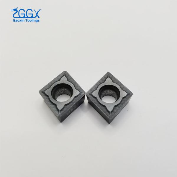 Dark Grey CNC Turning Cemented Carbide Insert CCMT120404 For Lathe Turning Tools