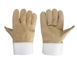 Quality Two Layer Suede Welder Gloves Half-Leather Gloves Electric Welding Labor Insurance Gloves wholesale