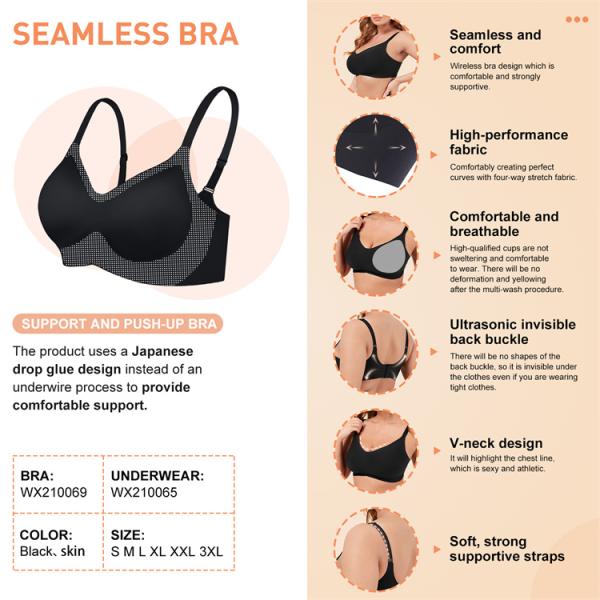 Seamless Slimming Push Up Bra for Women Gender Women Fabric Type 30% Spandex 70% Nylon