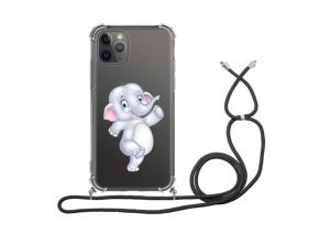 China 6.1 Inch Transparent TPU Cell Phone Cover Scratch Resistant With Neck Cord Lanyard Strap iphone x phone case on sale