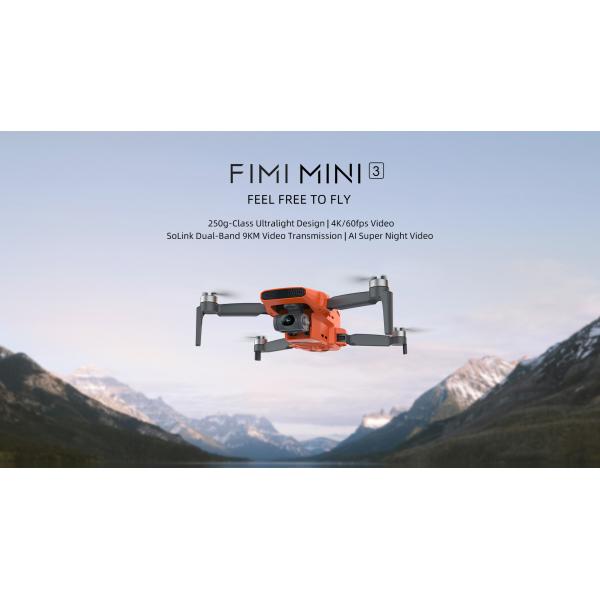 Red 2024 Fimi Mini 3 Rc Drone 250g 4k 60fps 3 Gimbal Camera Drone Brushless Motor 9km Long Distance Professional Drone Toys Kids