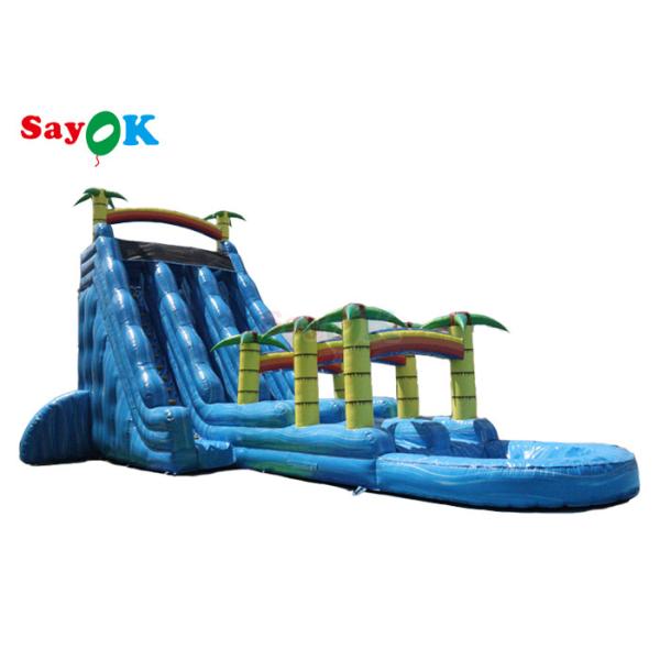 Inflatable Swimming Pool Slide Tropical Fiesta Breeze Commercial Inflatable Water Slide For Kids Adults