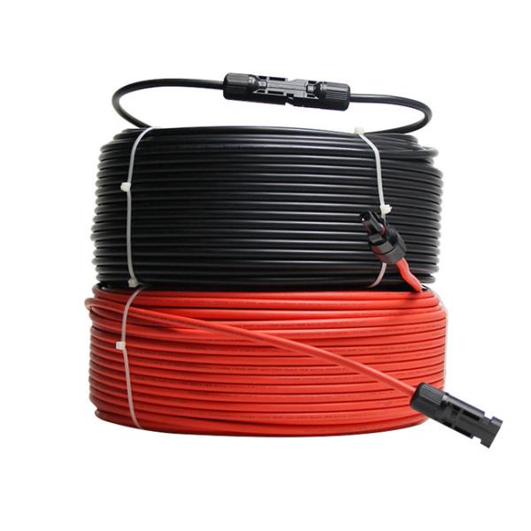 Black And Red Solar Panel Extension Cable PV Extension Cable MC4 Connector
