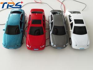 Quality 1:50 scale ABS plastic  model painted  light car with LED for HO scale model train layout wholesale