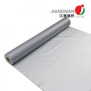 Quality 0.6 / 0.8mm Silicone Coated Fabric For Fire Curtain System Fire Retardant Curtain Fabric wholesale
