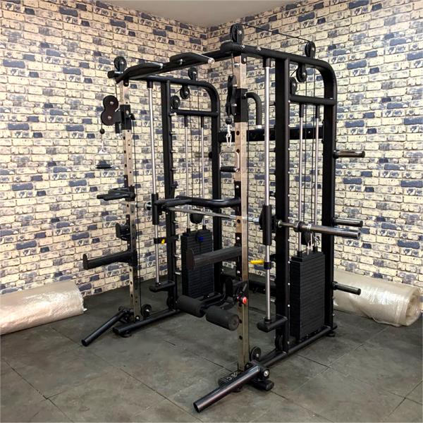 Mutli Functional Station Home Gym Equipment Chest Leg Curl Press Smith Machine with Squat Power Rack