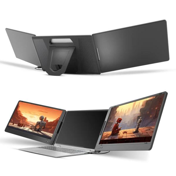 Cheap 14 inch Portable Triple Monitor Multi Function LCD HDR Screen 1920*1080P USB Type C For Laptop for sale