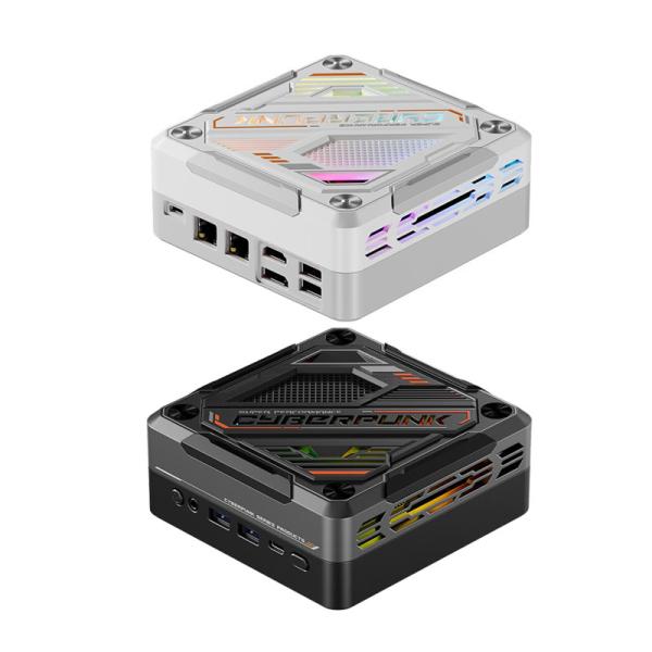 Cheap AMD Ryzen R7 7840HS Mini PC Dual LAN DDR5 64GB Gaming Mini PC With Light for sale