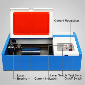 Quality 40W CO2 Laser Engraving Machine 3020 For Acrylic Wood Bamboo Rubber Stamp wholesale