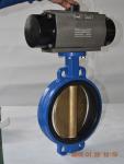DN65 Soft Seal Centerline Butterfly Valves Wafer Type With Pneumatic Actuator