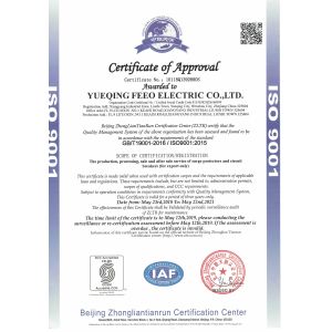 YUEQING FEEO ELECTRIC CO.,LTD Certifications