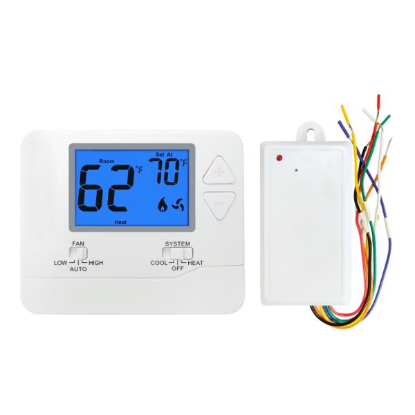 Riseem Wall - Mounted Box Non Programmable Thermostat / Heat Pump PTAC Wireless Thermostat