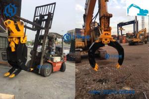 China Road Construction Hydraulic Grabs For Excavators Wood Crawler Digger Parts on sale