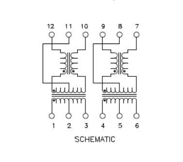 HM2112ZNL Dual 12 Pin SMT BMS Ethernet Isolation Transformer