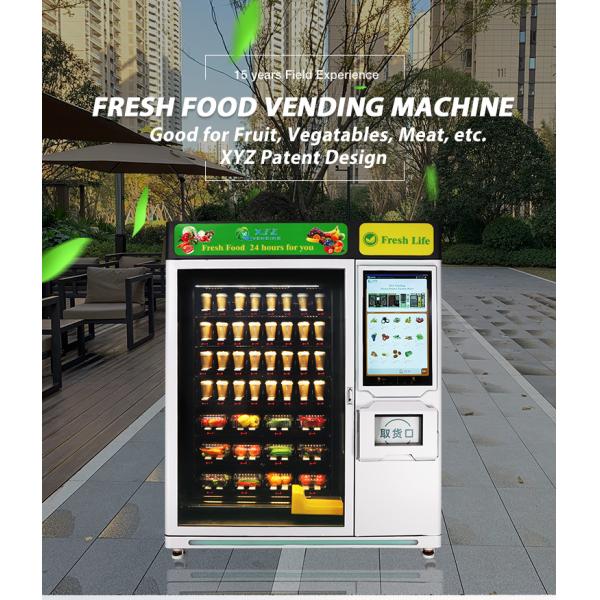 XY Axis Lift System Steel Metal 32 Inch Touch Screen Digital Automatic Fresh Food Vending Machines Sale