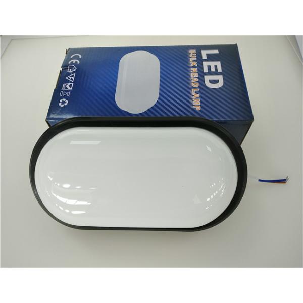 Ova LED Bulkhead Lamp With Pir Black / White Case 15W IP65 High Impact Resistance