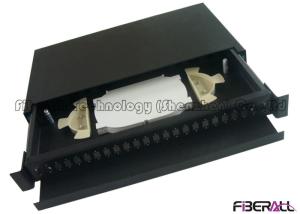 Quality Black rack mount patch panel , Optical Terminal Box With Front Fiber Guide Panel wholesale