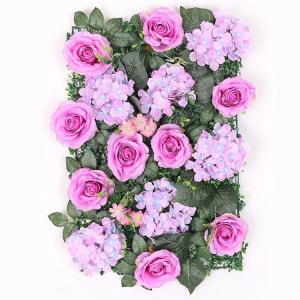 Quality Background Wedding Wall Flower Hydrangea with Rose Artificial Silk Flower Wall wholesale