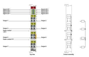 Quality EL2008 Beckhoff EtherCAT Terminal With 8-channel Digital Output 24 VDC 0.5A wholesale