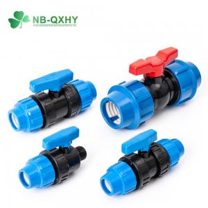 Quality 16mm-110mm Plastic PP Compression Ball Valve for Water Supply Pipe Fittings wholesale