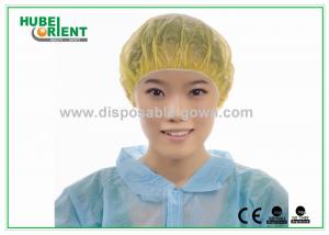 Quality PE Disposable Shower Caps / Transparent Polythene Bouffant Hair Nets wholesale