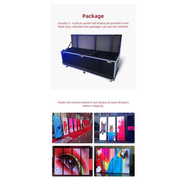 Ultra Wide P2.5 LED Poster Screen For Church Worship Remote Control WiFi USB 4G/5G