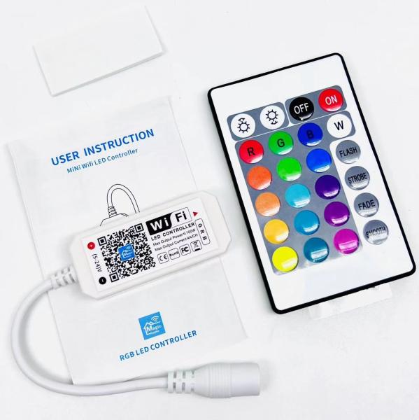 Rf 24 Key Wifi 3 Channels RGB LED Controller 16 Million Colors Buletooth For